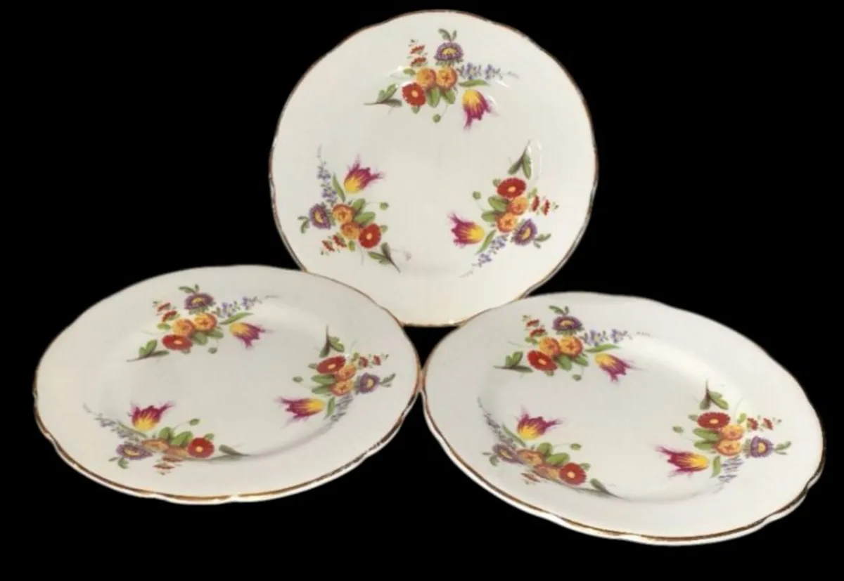 Vintage Winston Bone China Side Plates - Set of 3 - Image 2