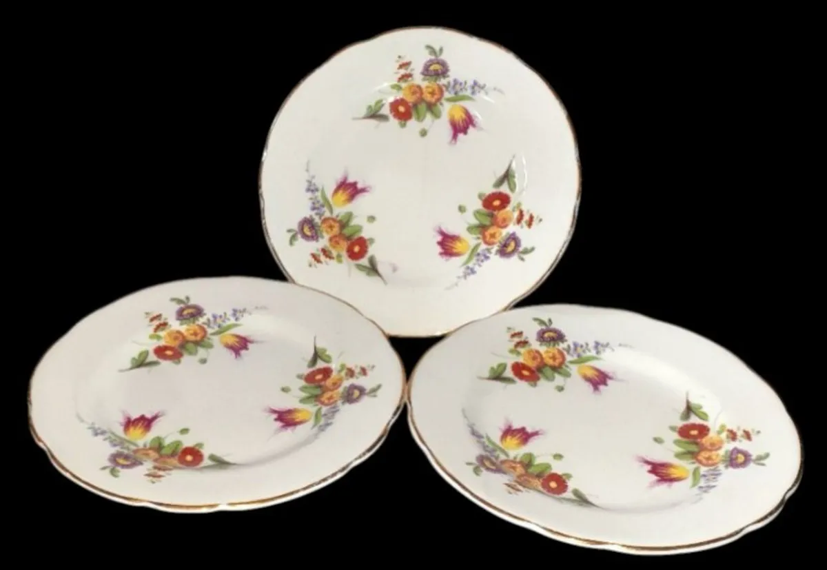 Vintage Winston Bone China Side Plates - Set of 3 - Image 3