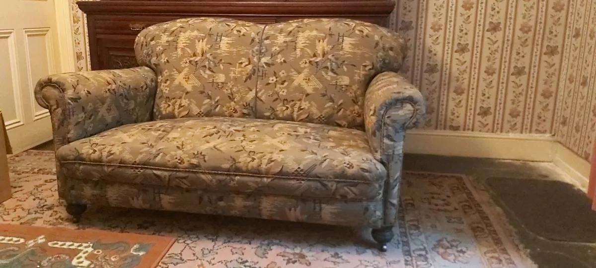 Vintage 2 Seat Sofa & 2 Arm Chairs - Image 1