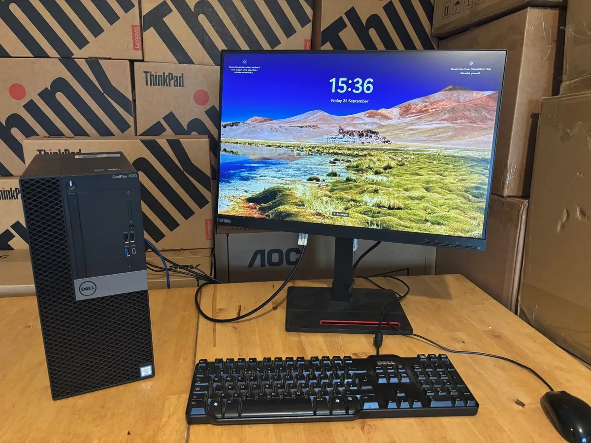Dell Optiplex 7070 Complete PC-i7-16Gb-24" Screen - Image 1