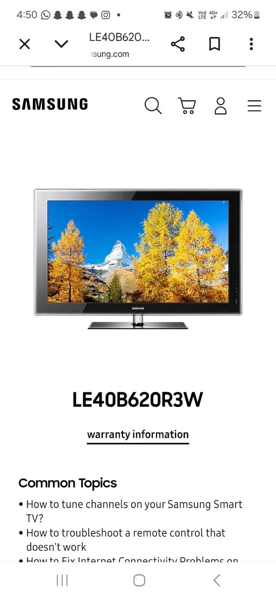 Samsung Television- Free to good home - Image 1