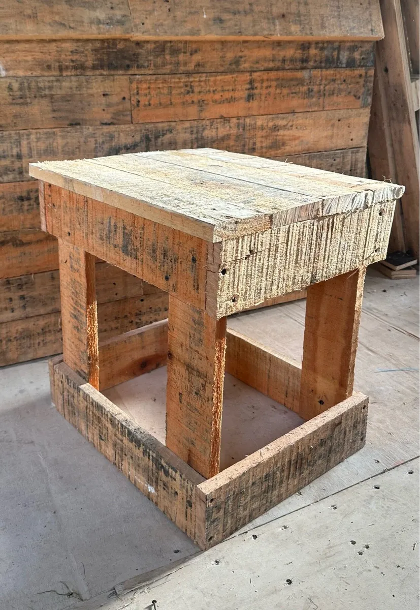 Handmade wooden stool - Image 1