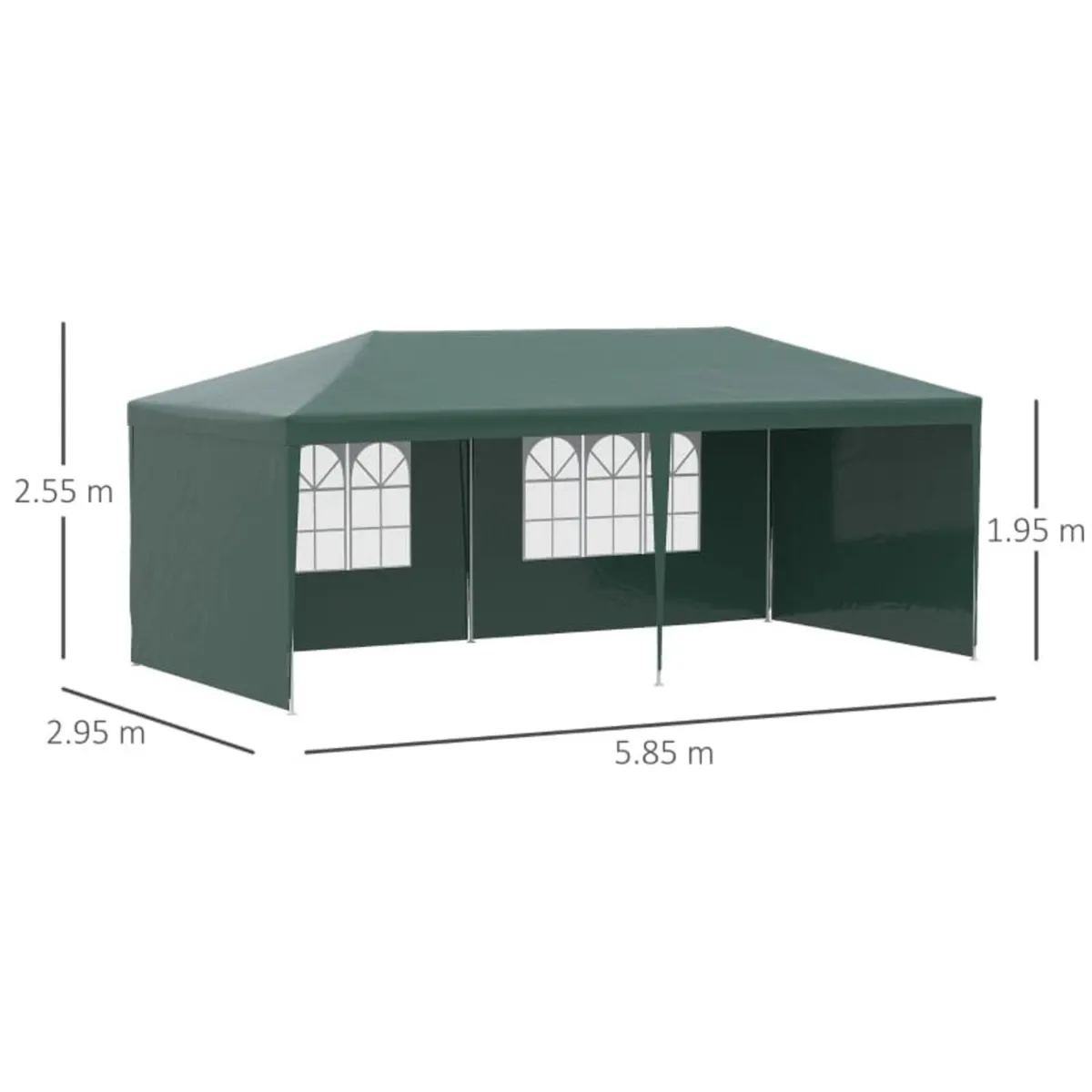 6x3 m Party Tent Gazebo Marquee Outdoor Patio Cano - Image 4