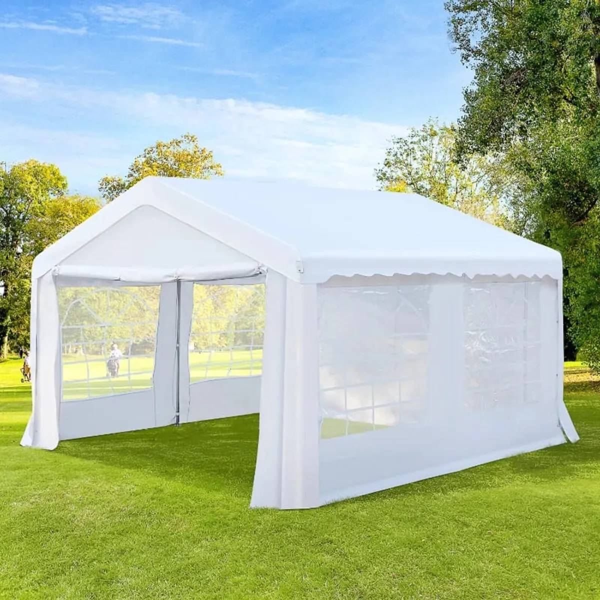 4m x 4 m Garden Gazebo Portable Carport Shelter w/ - Image 2