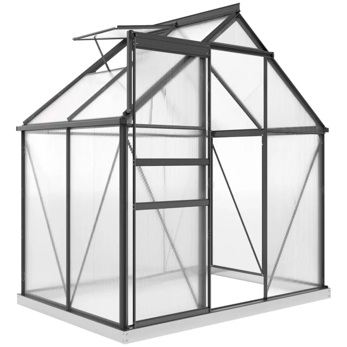 192.5 x 131cm Walk-In Polycarbonate Greenhouse - Image 1