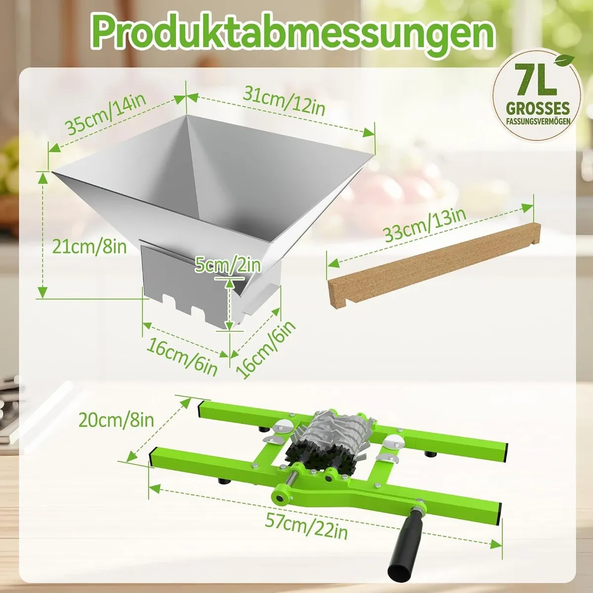 12L Fruit Press with 7L Pulp Making Mill - Image 3