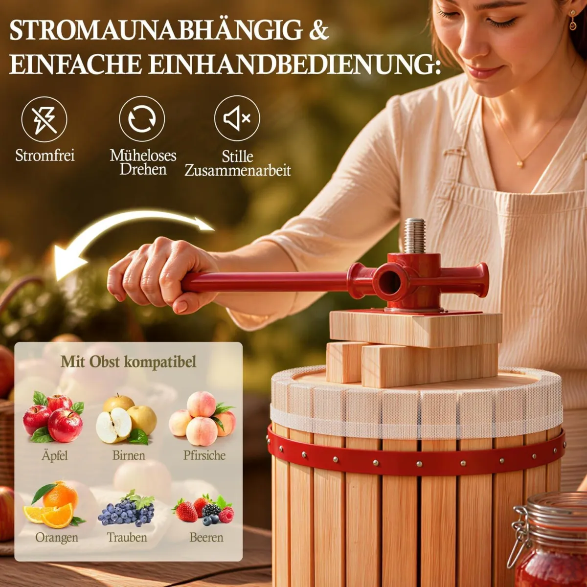 12L Fruit Press with 7L Pulp Making Mill - Image 2