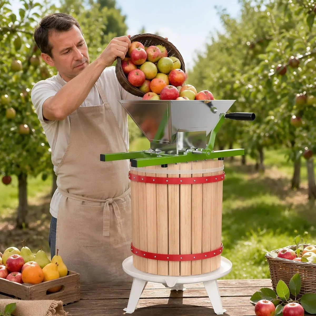 12L Fruit Extractor Press with Crusher Mill - Image 1