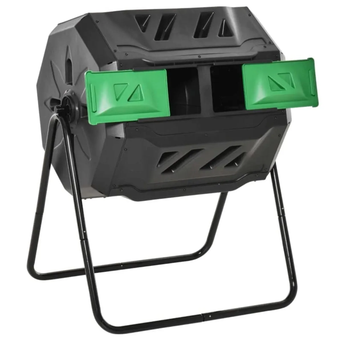 160L Tumbling Compost Bin Outdoor Dual Chamber 360 - Image 1