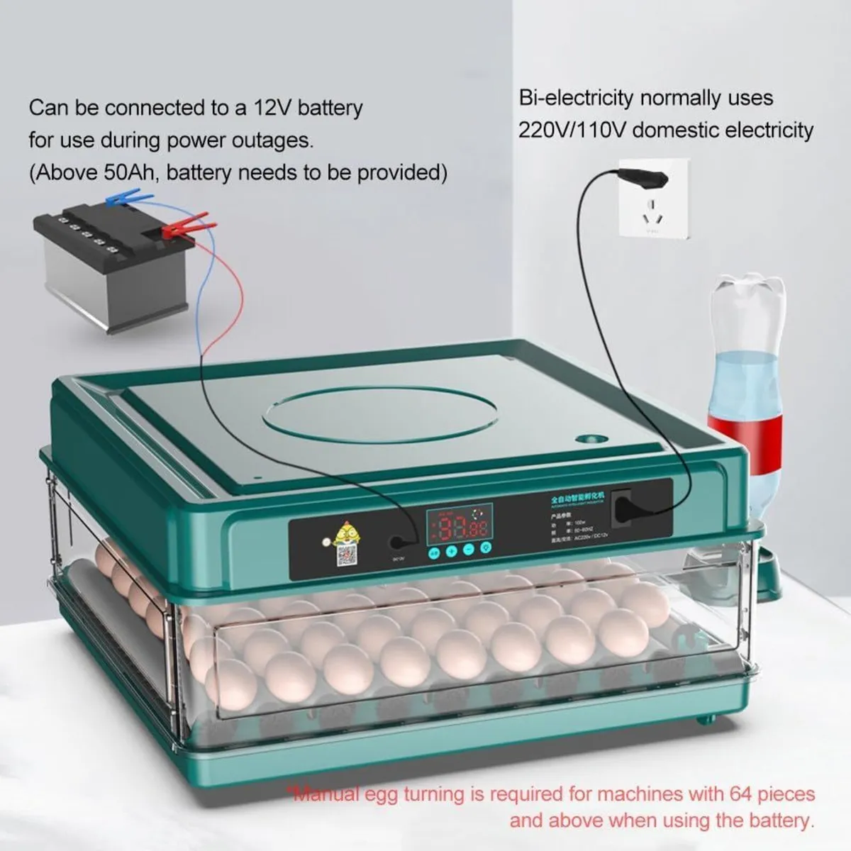 48 Egg Automatic Incubator with Water Refill - Image 4