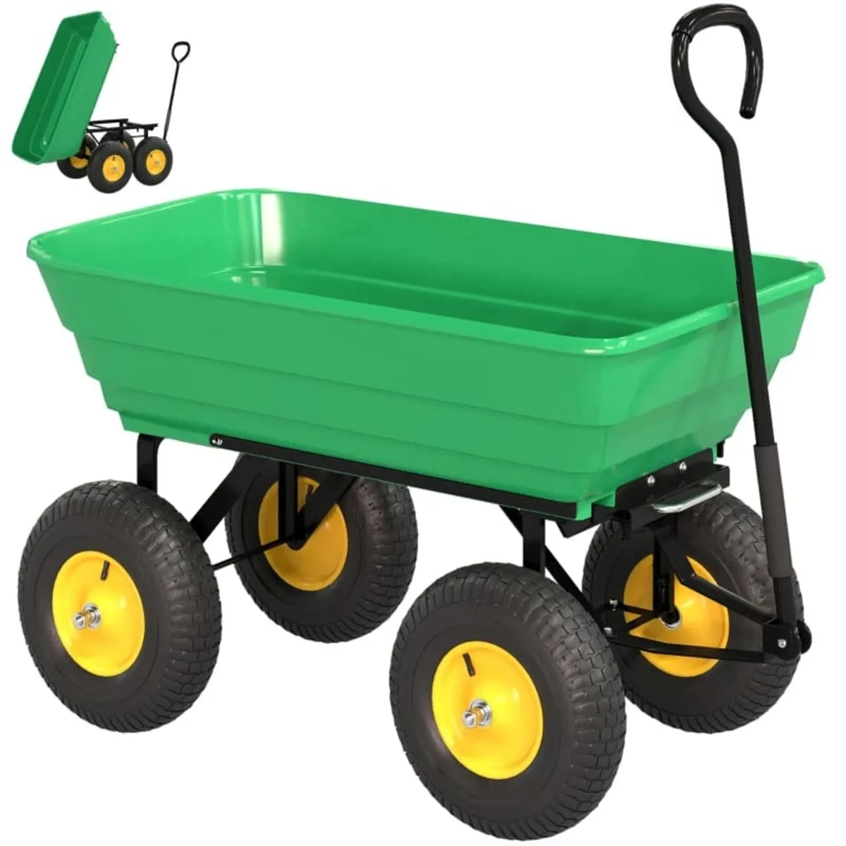 75 Litre Large Garden Cart, Tipping Wheelbarrows H - Image 1