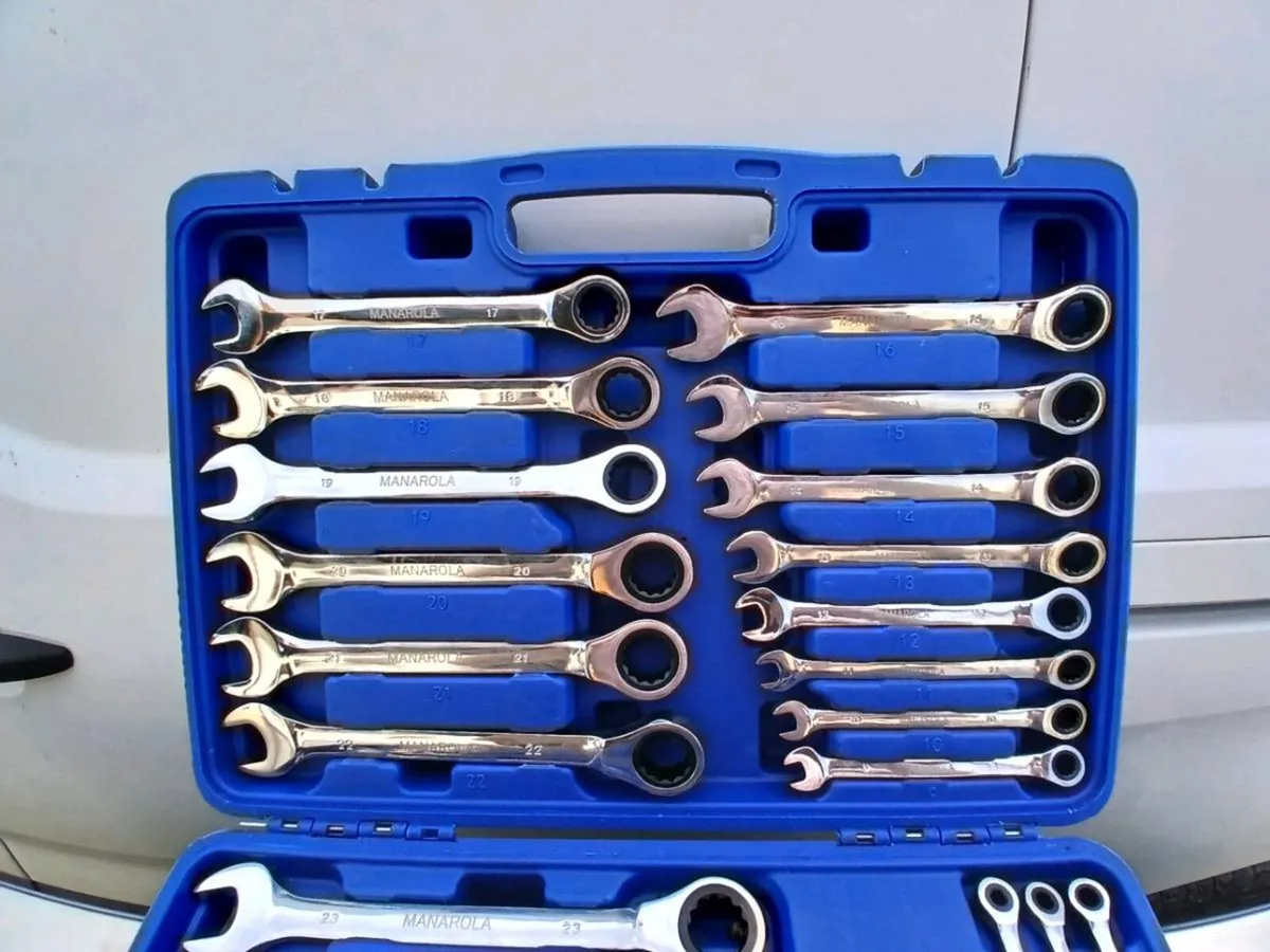 MANAROLA 22PC COMBINATION RATCHET WRENCH SET - Image 3
