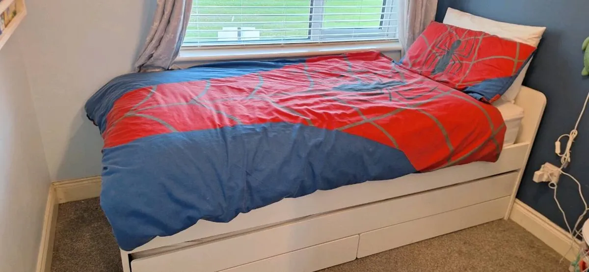 Children’s Single Bed with Pull-Out Bed & Storage - Image 1