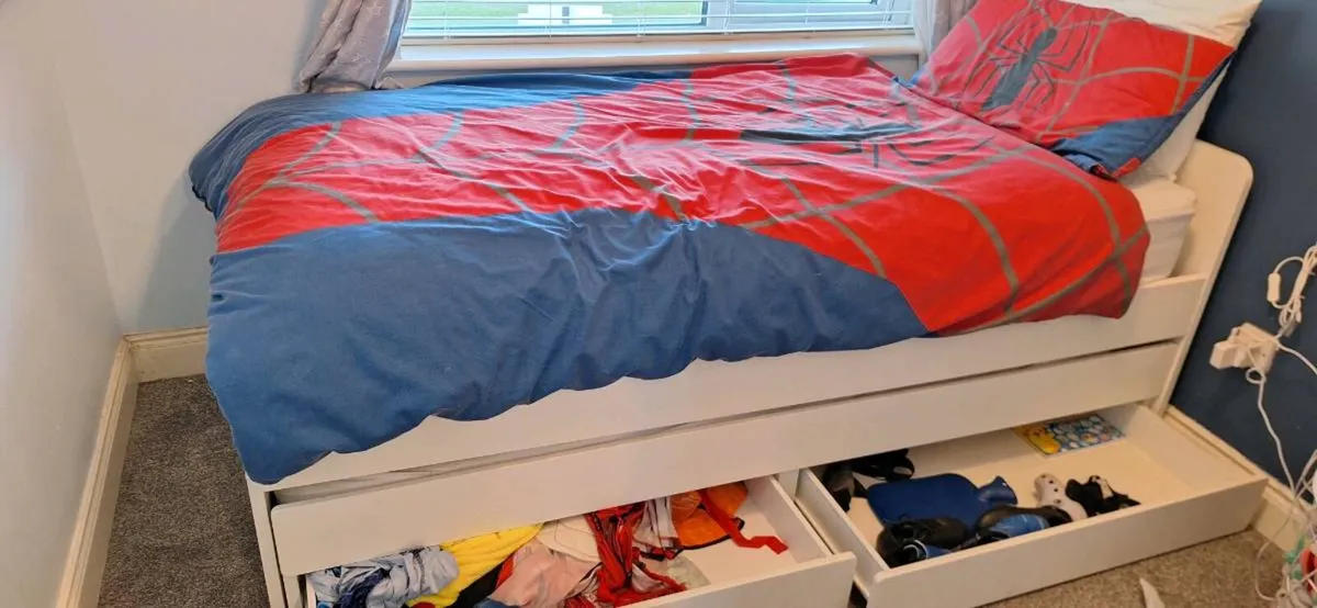 Children’s Single Bed with Pull-Out Bed & Storage - Image 2