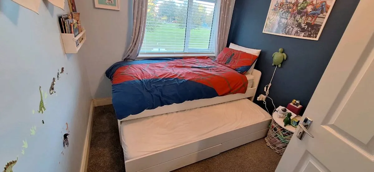 Children’s Single Bed with Pull-Out Bed & Storage - Image 3