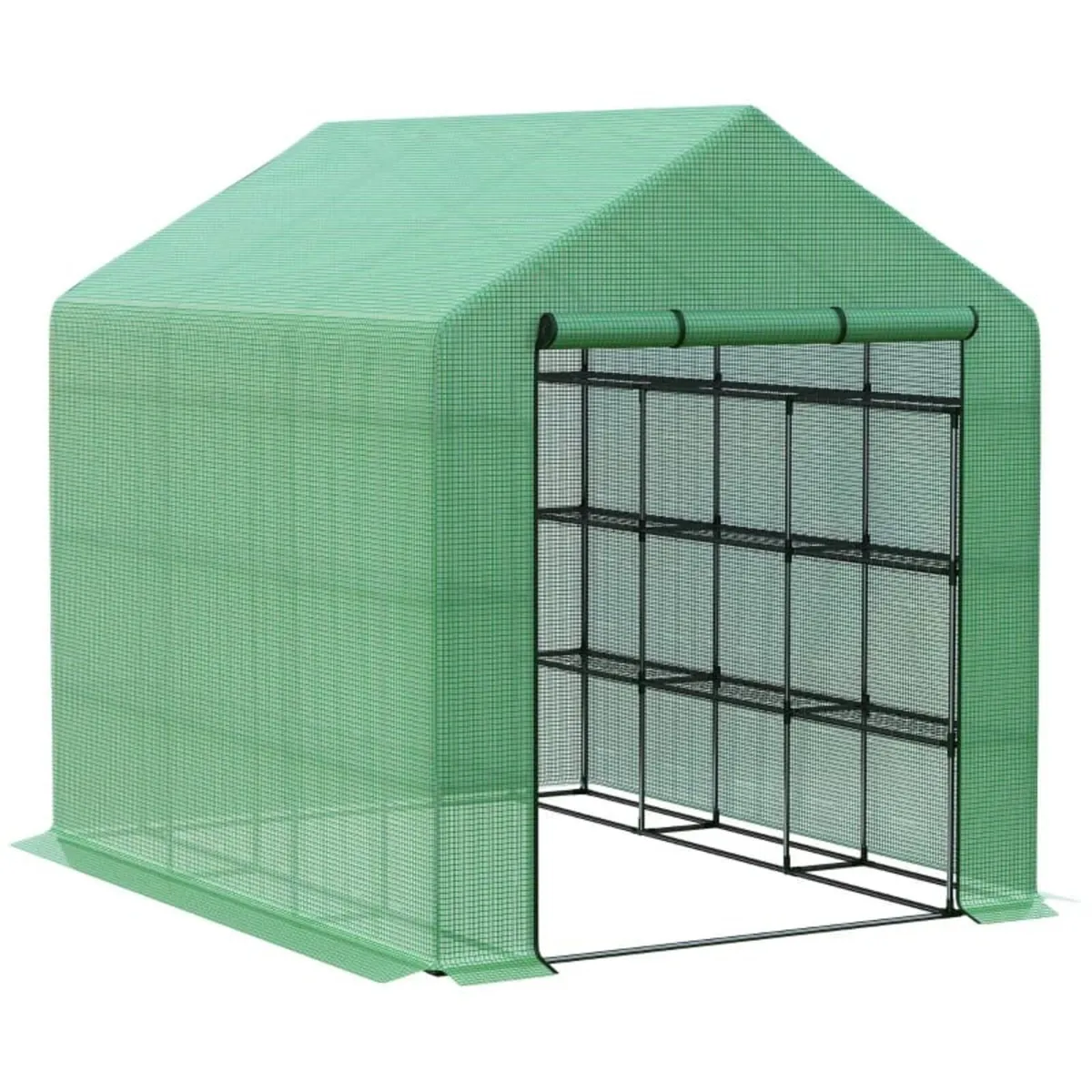 Walk-in Greenhouse, 4 Tier 24 Shelves Portable Gro - Image 1