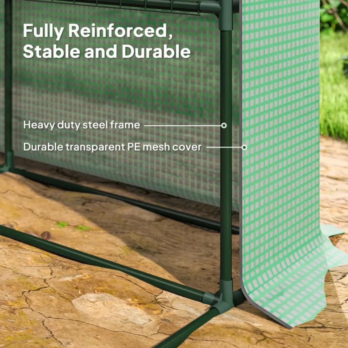 Walk-in Greenhouse, 4 Tier 24 Shelves Portable Gro - Image 3
