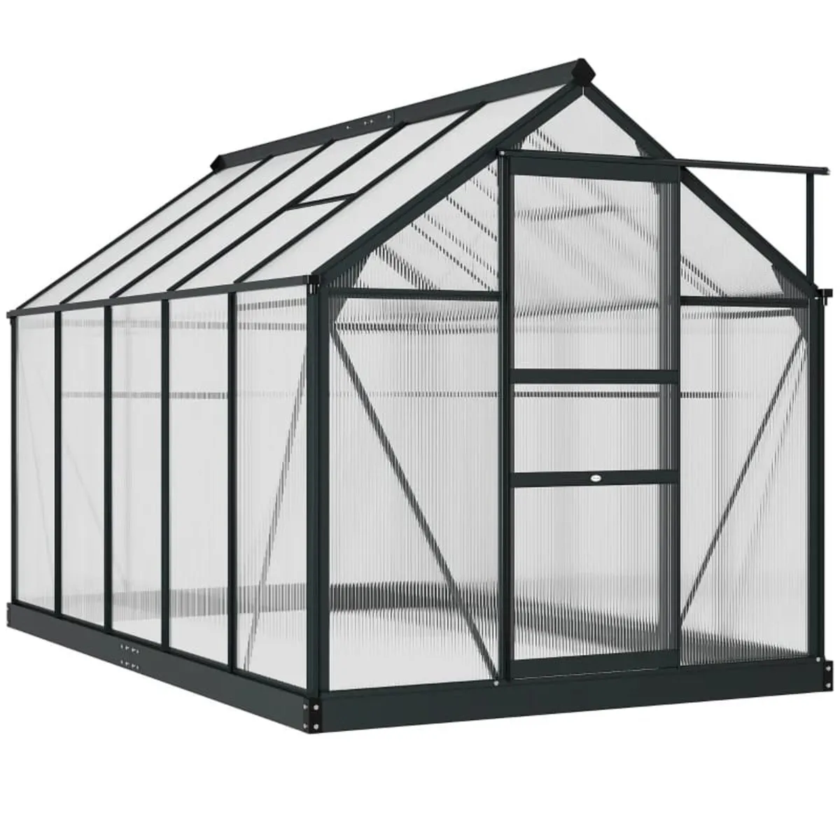 6 x 10ft Polycarbonate Greenhouse, Large Walk-In G - Image 1