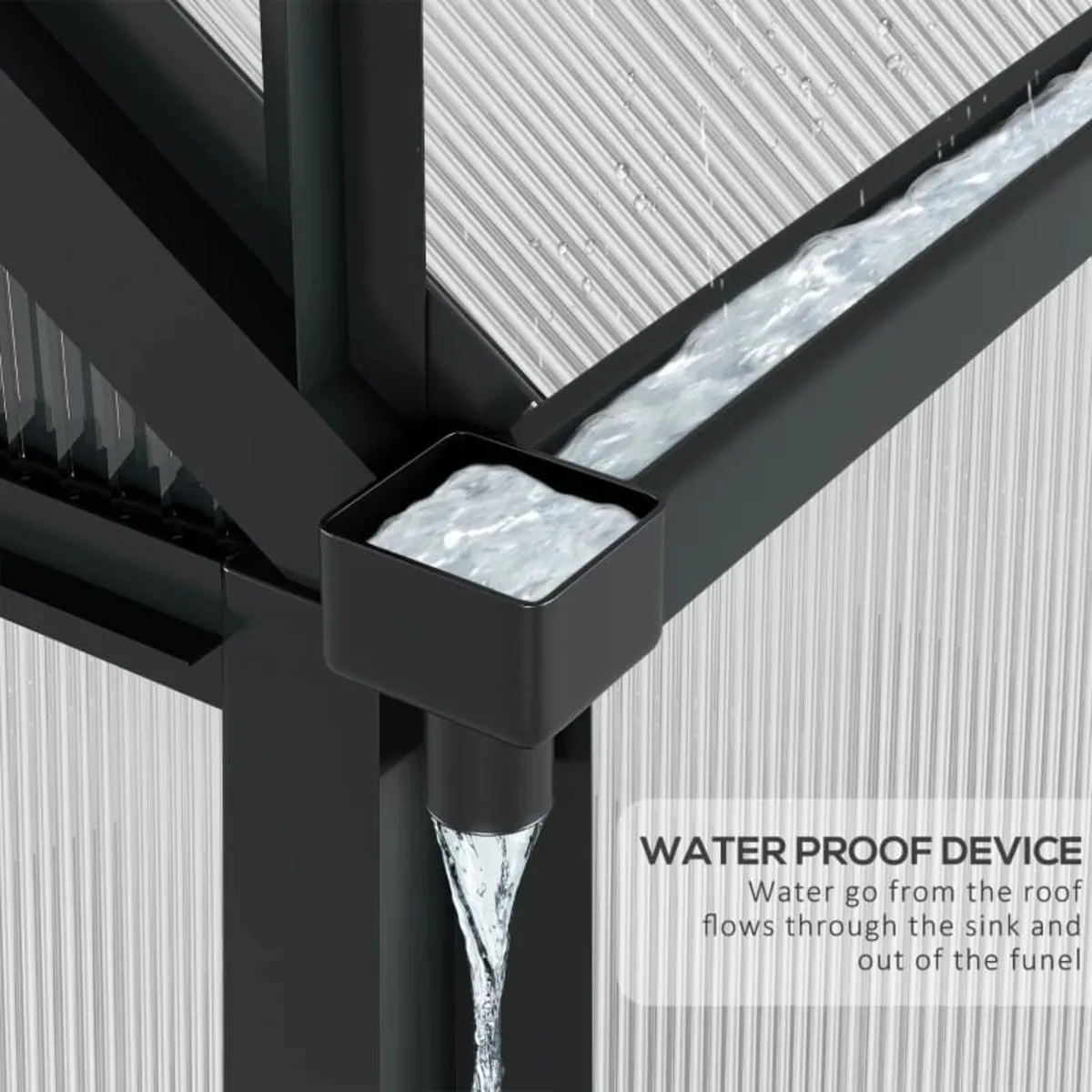 6 x 10ft Polycarbonate Greenhouse, Large Walk-In G - Image 4