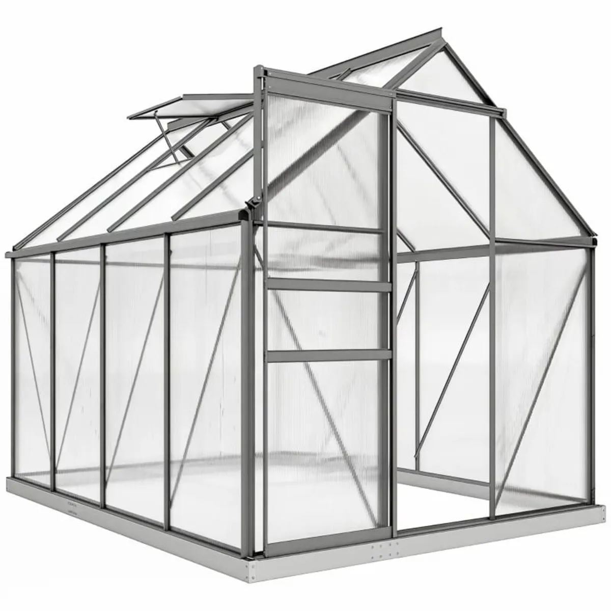 190 x 253 cm Walk-In Polycarbonate Greenhouse - Da - Image 1