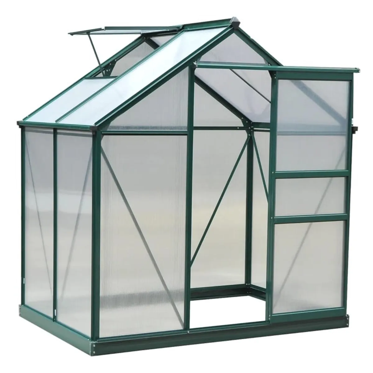 6 x 4ft Polycarbonate Greenhouse - Large Walk-In G - Image 1