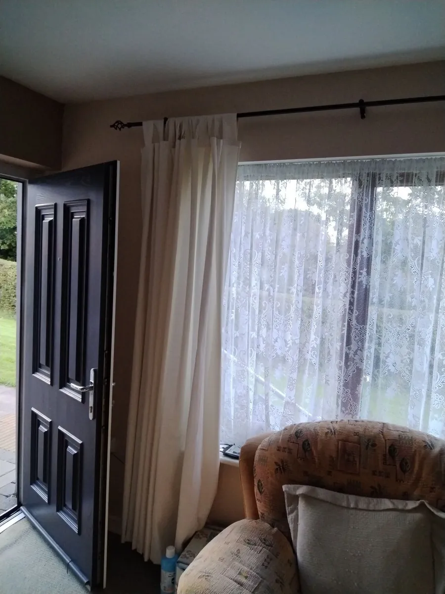 curtains and rail