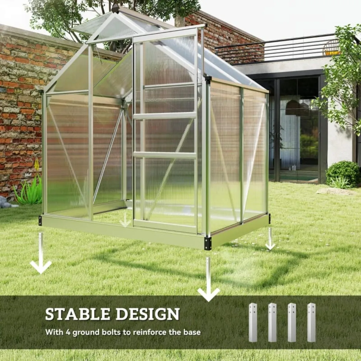 Polycarbonate Greenhouse, Large Walk-In Green Hous - Image 4