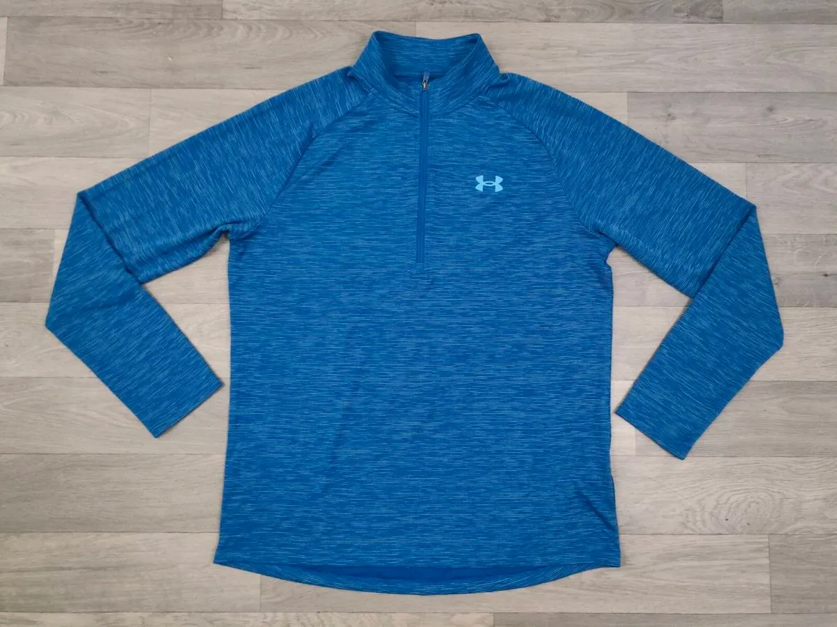 Under Armour Half Zip Golf Jumper Layer Mens M - Image 1