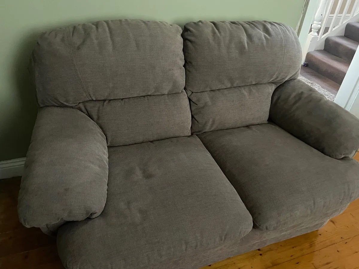 Two Seater Beige Couch - Image 2