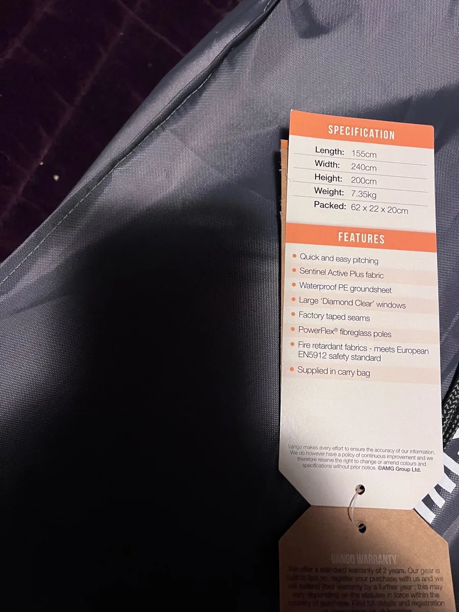 New unopened vango side auwning for tent. - Image 4