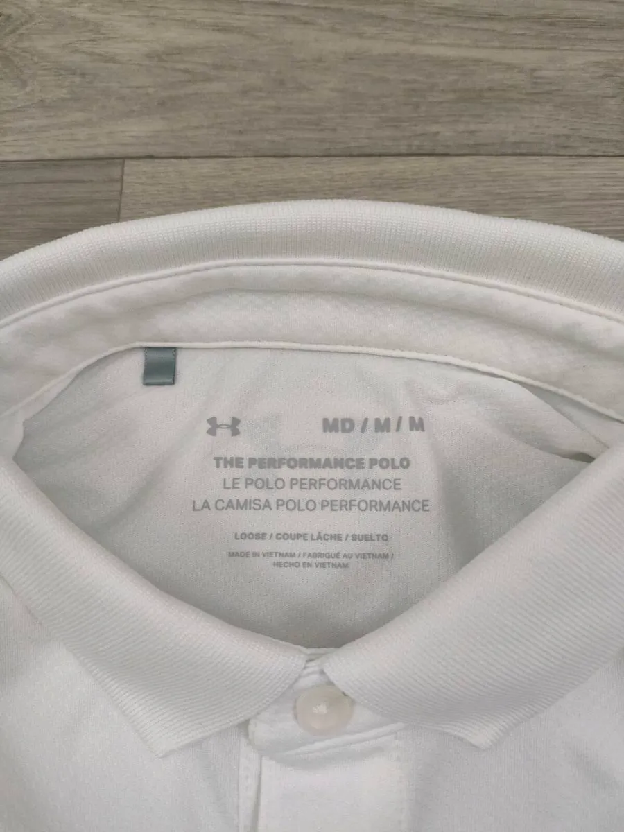Under Armour Performance Golf Polo Shirt Mens M - Image 4