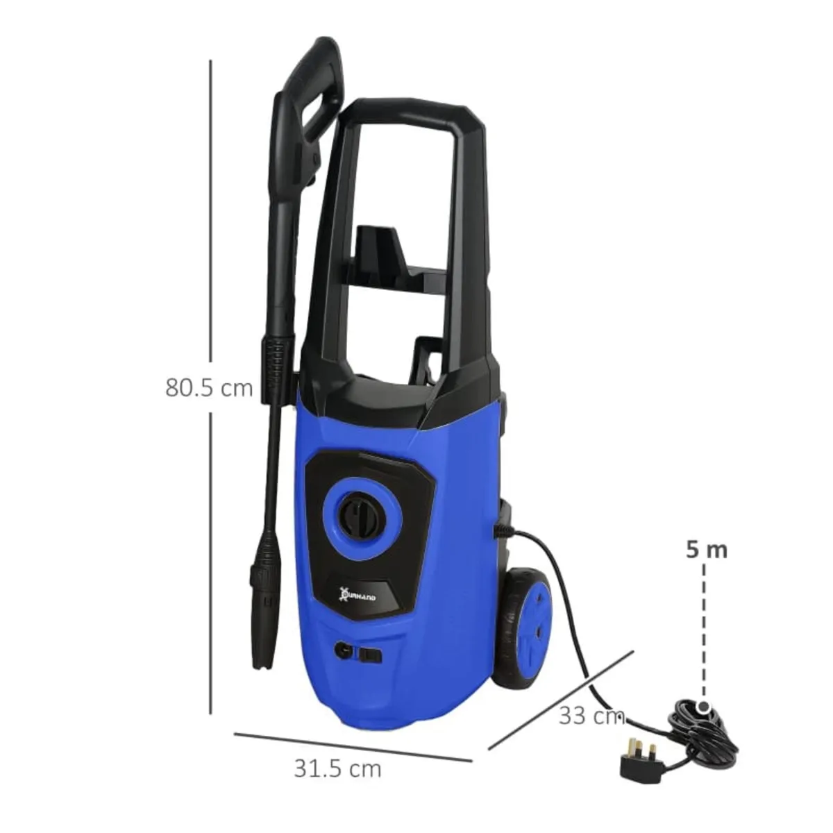 1800W High Pressure Washer, 150 Bar Pressure, 510 - Image 3