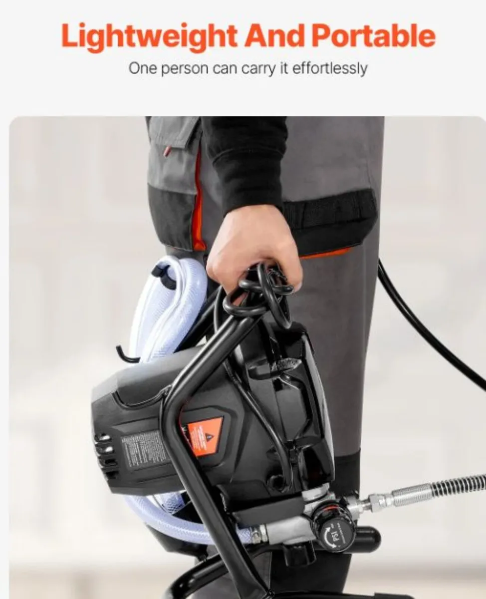 750W Airless Paint Sprayer 3000 PSI with 7.6m Hose - Image 3