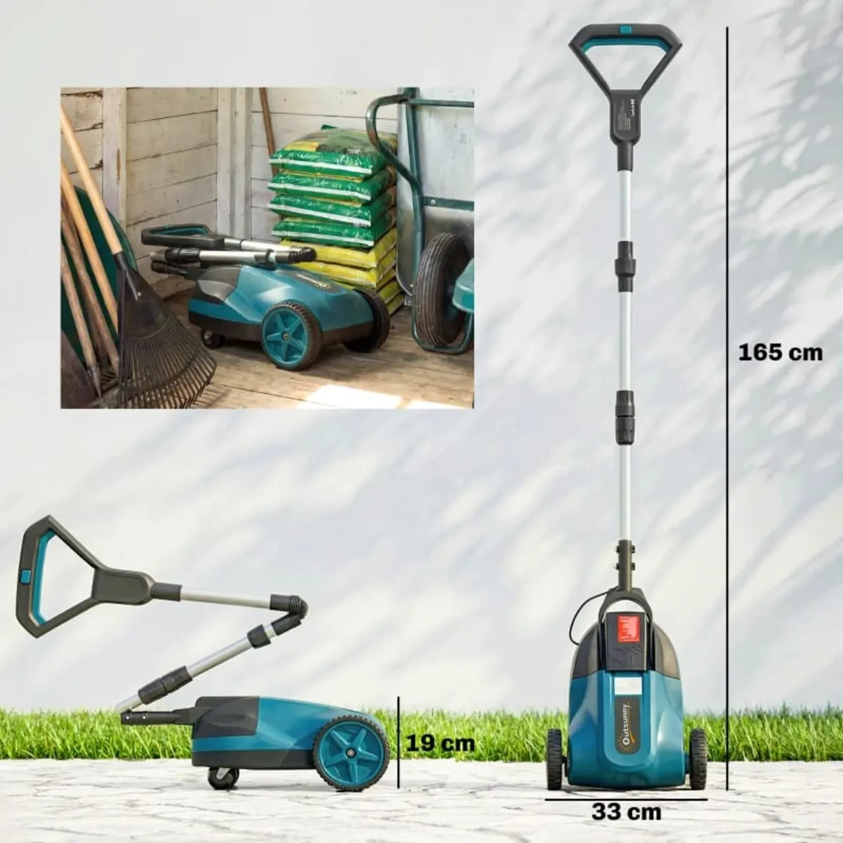 18V Cordless Lawnmower with 2 x 4Ah Batteries & Ch - Image 2