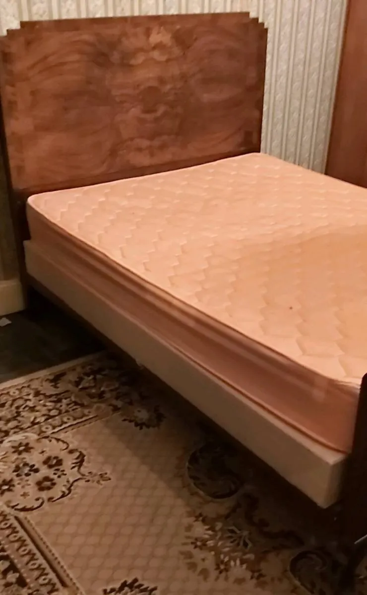 A Wooden Metal Double Bed - Image 3