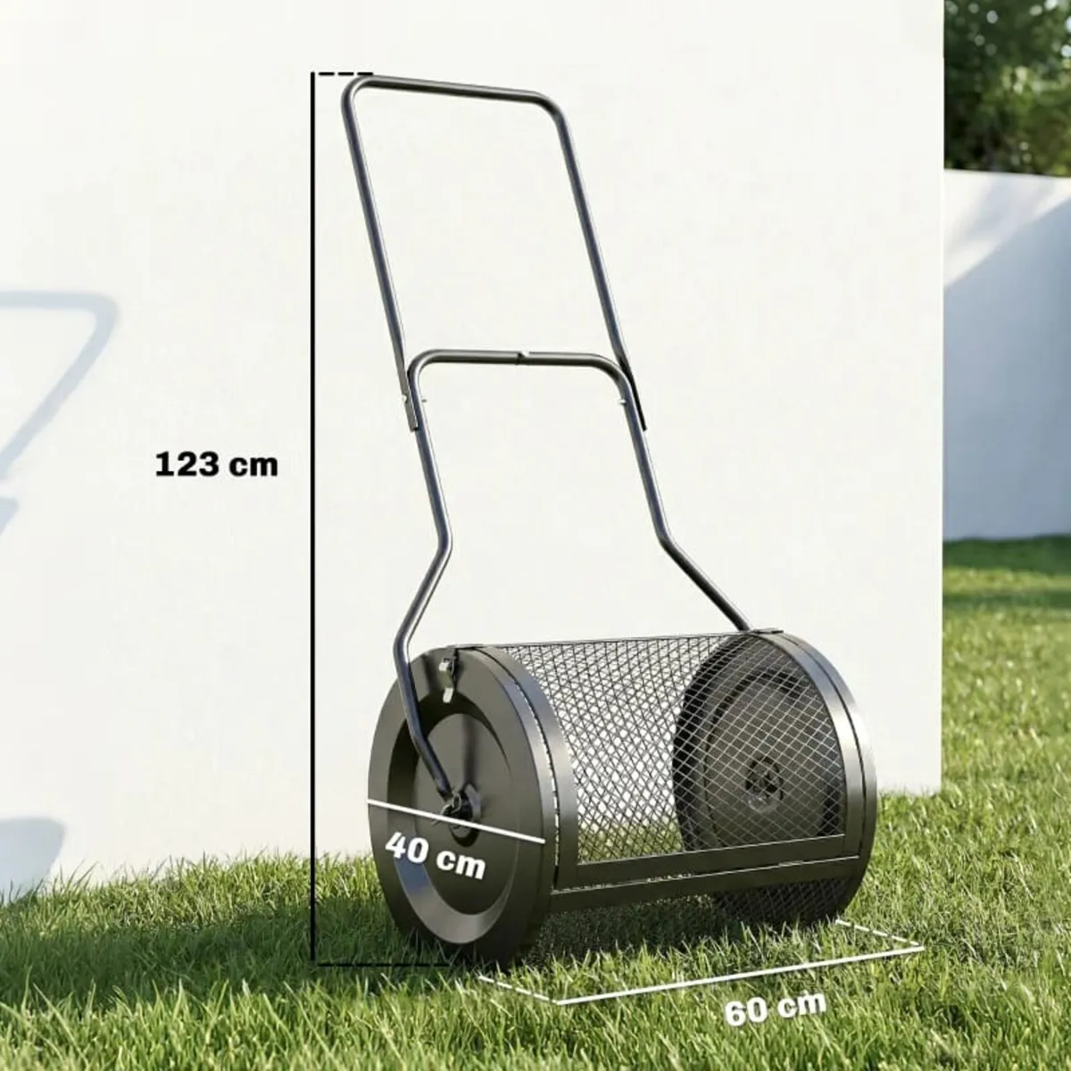 Compost Spreader, 20" Peat Moss Spreader with Deta - Image 3