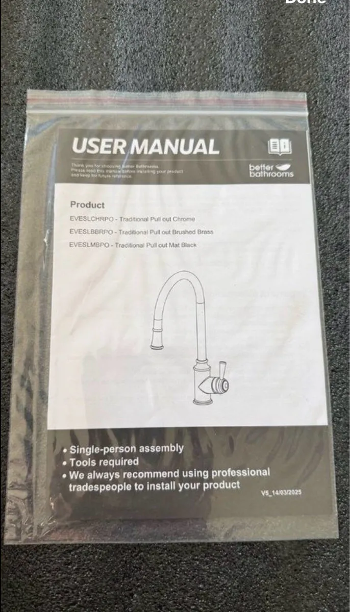 Kitchen Mixer Tap. Minobloc single lever - Image 3