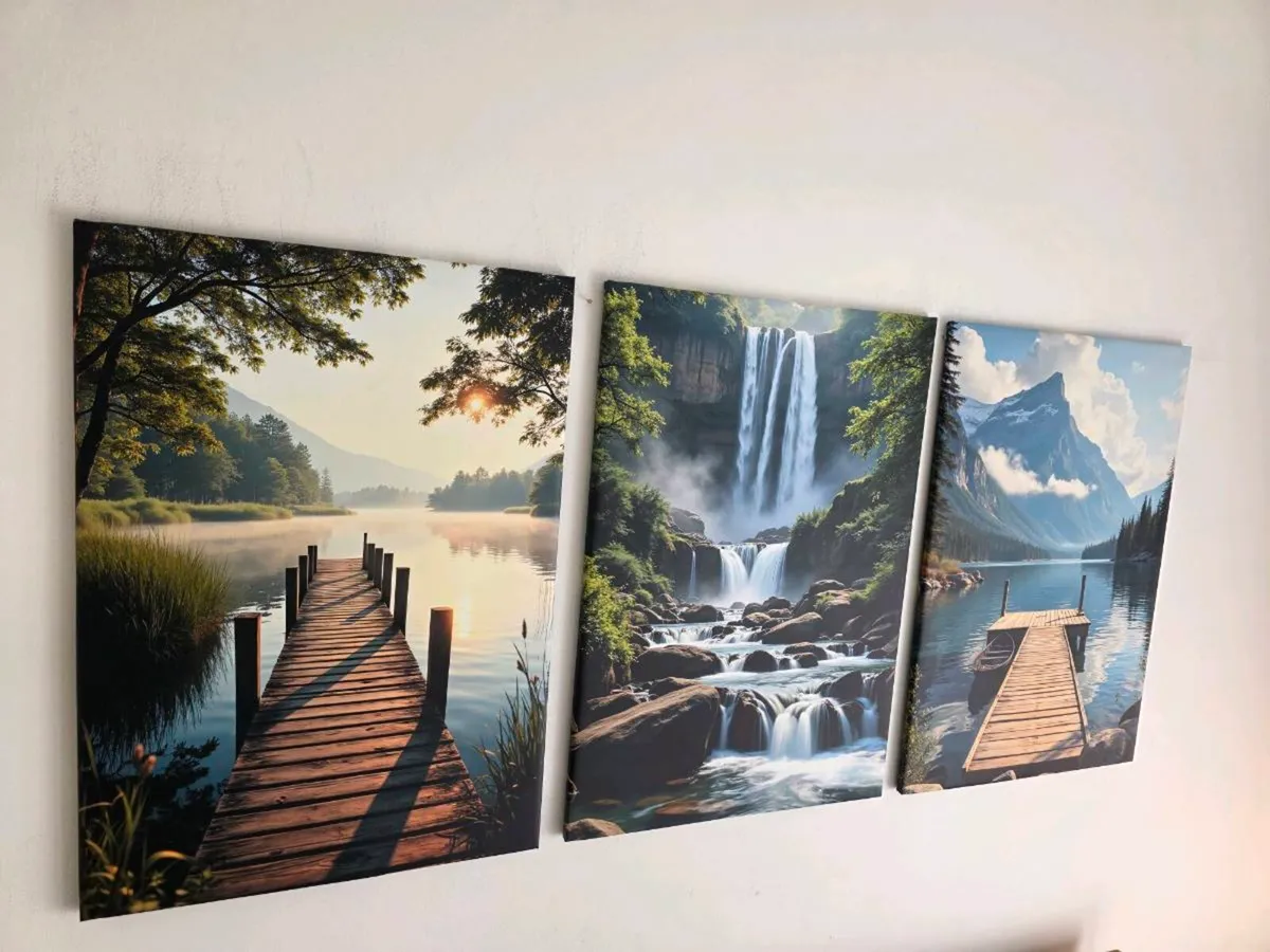 3 framed large canvas poster 46x66cm each size - Image 1