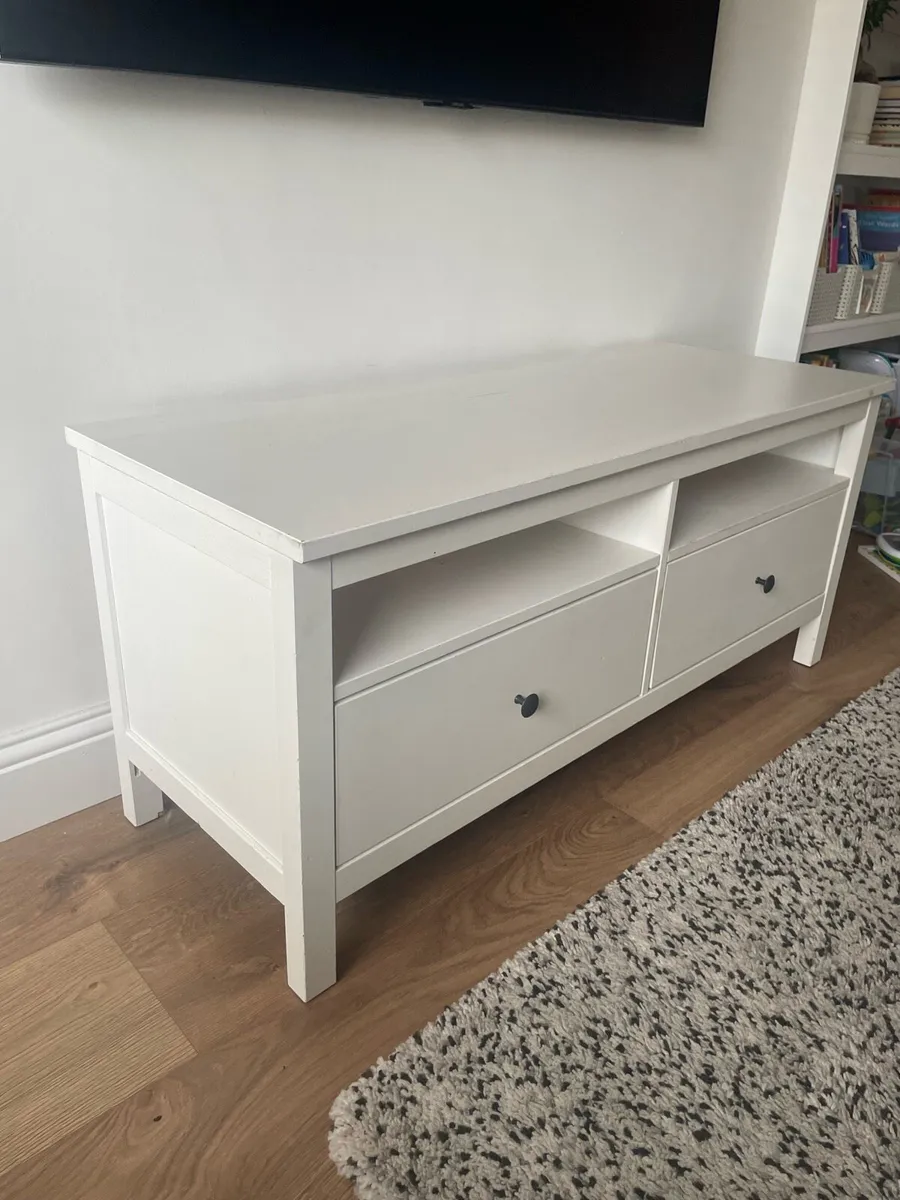 Tv HEMNES Unit IKEA 2drawer white - Image 2