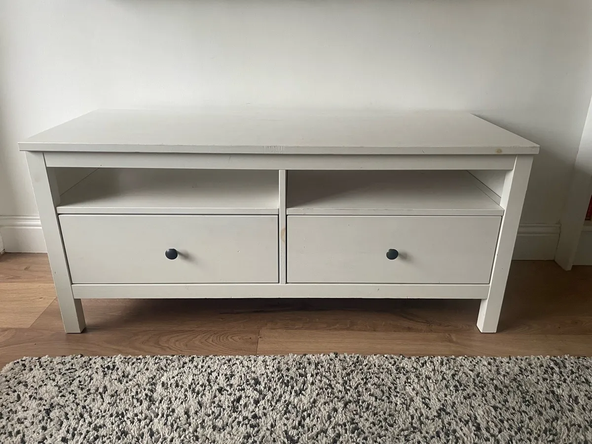 Tv HEMNES Unit IKEA 2drawer white - Image 1