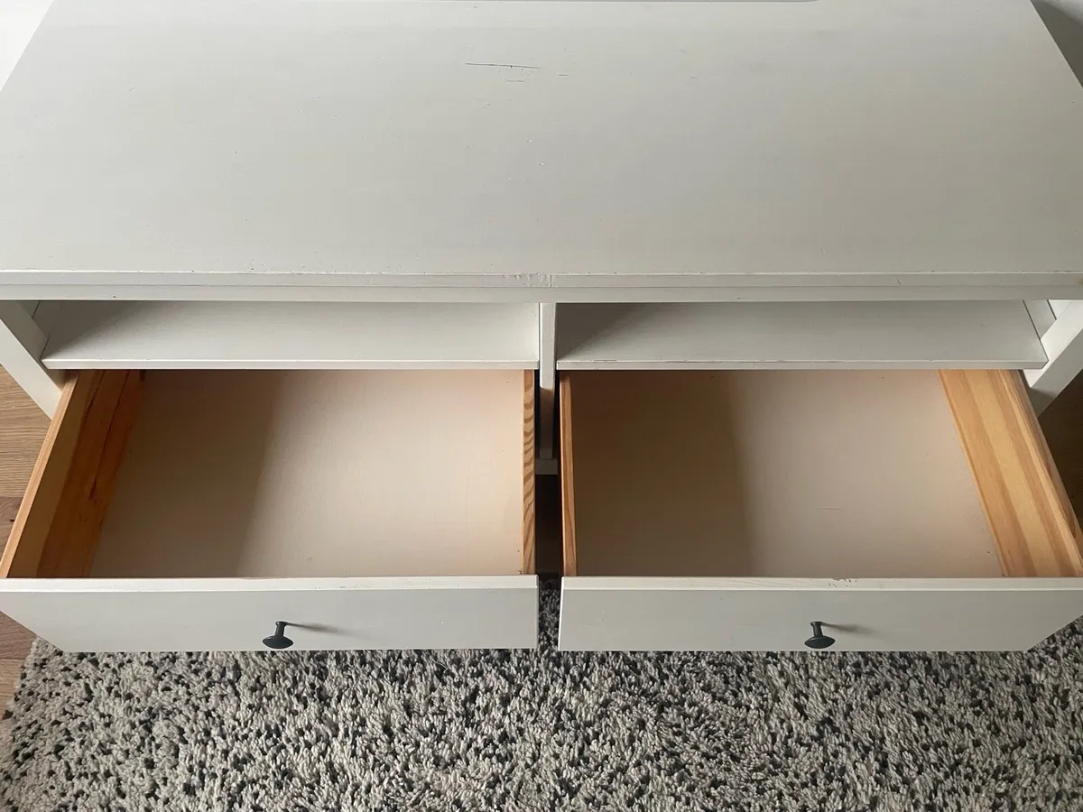 Tv HEMNES Unit IKEA 2drawer white - Image 3