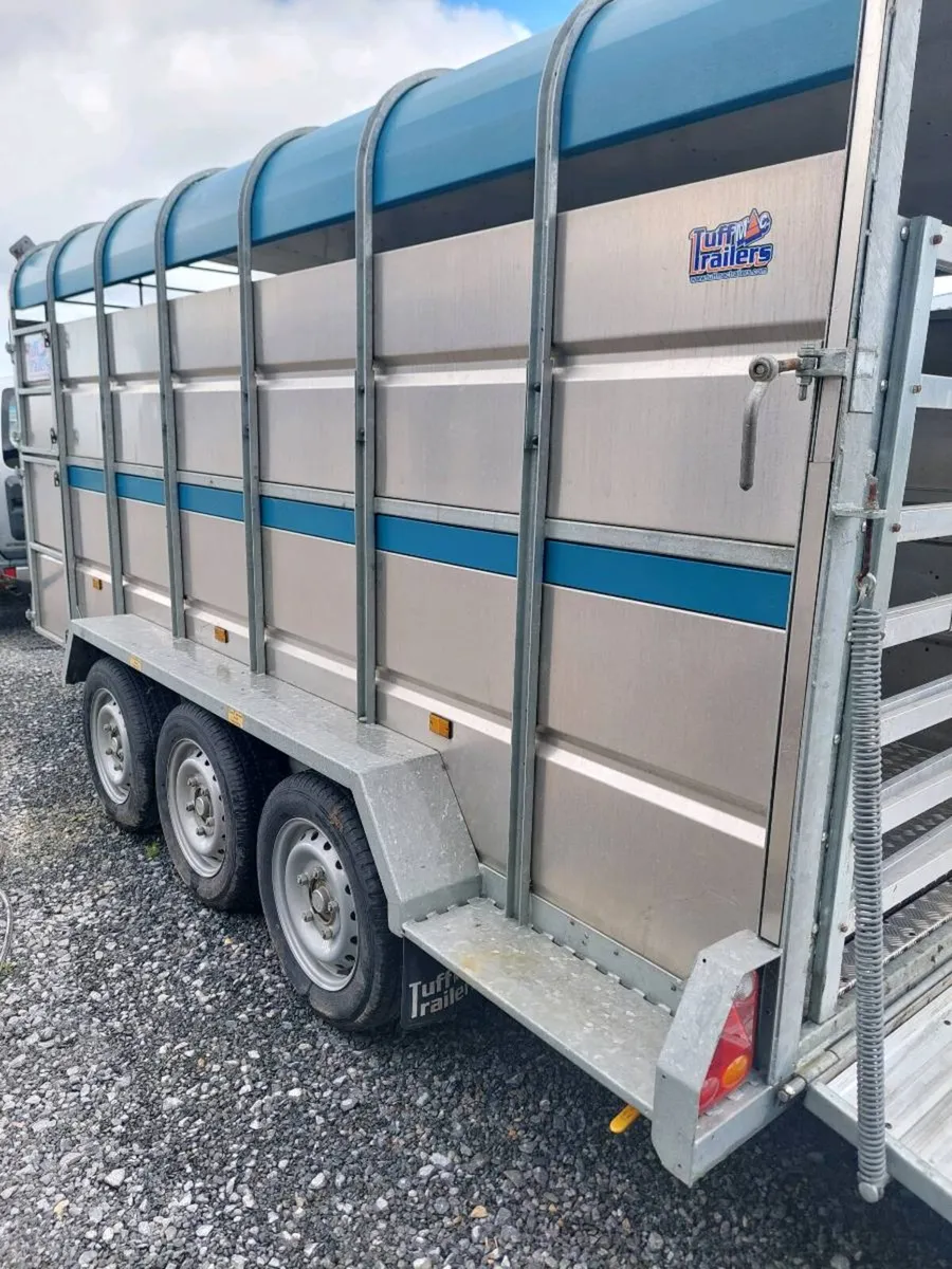 14 foot Tuffmac Tri Axle  Livestock Trailer - Image 4