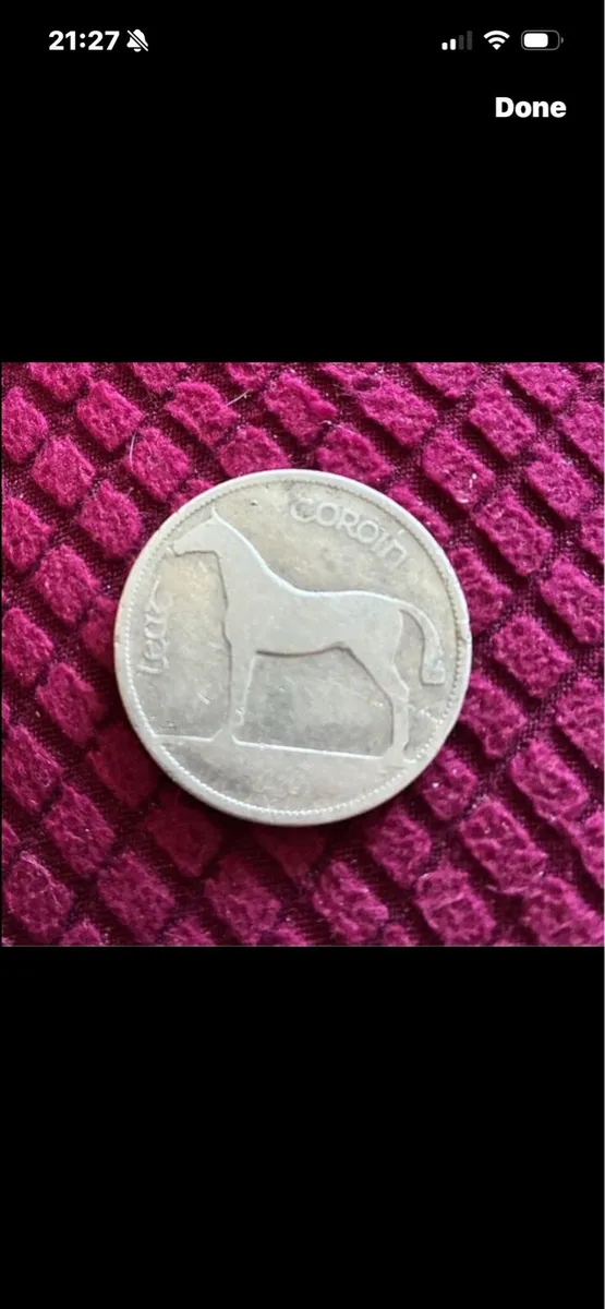 Very Rare 1928 Leath Coroin (half crown) - Image 2