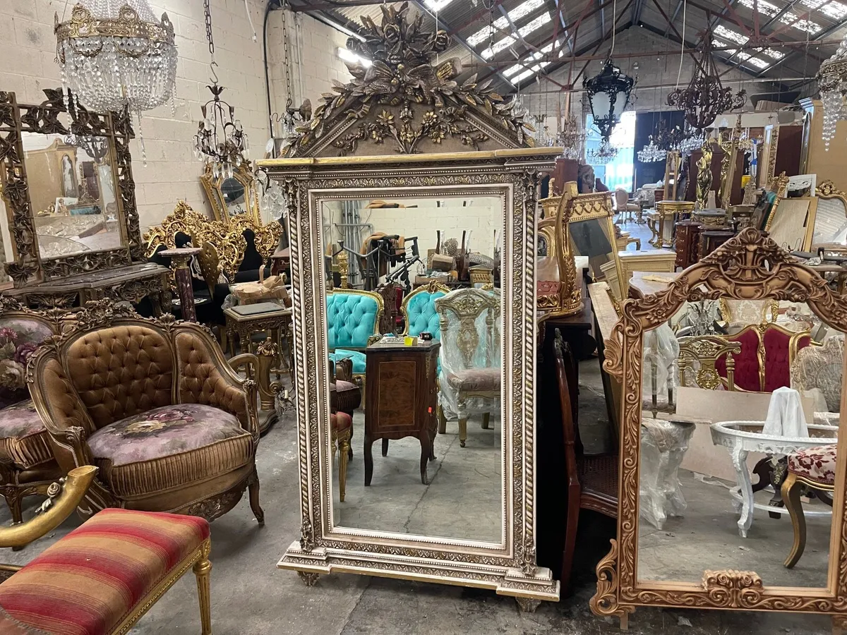 Very nice large mirror with light tones - Image 4