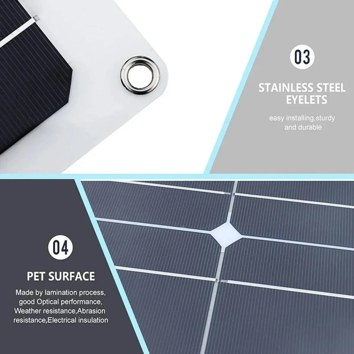 400W Solar Panel Kit 12V Aluminum Panels - Image 2