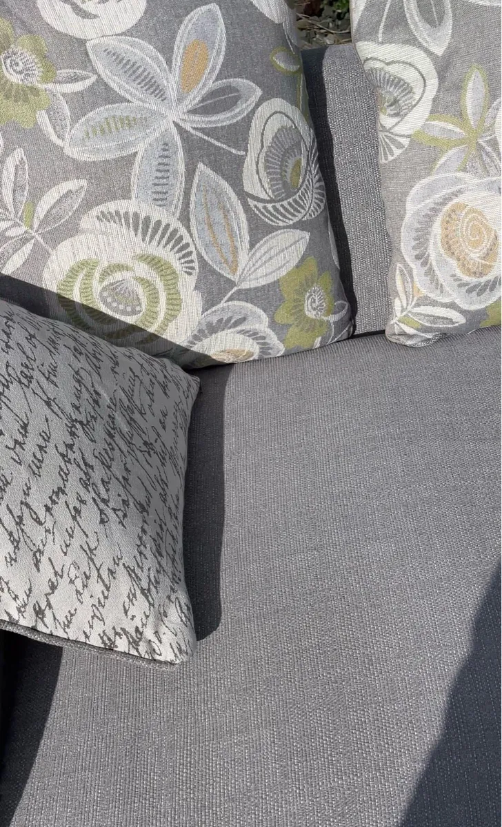Harvey Norman l shaped grey corner sofa &footsto - Image 3