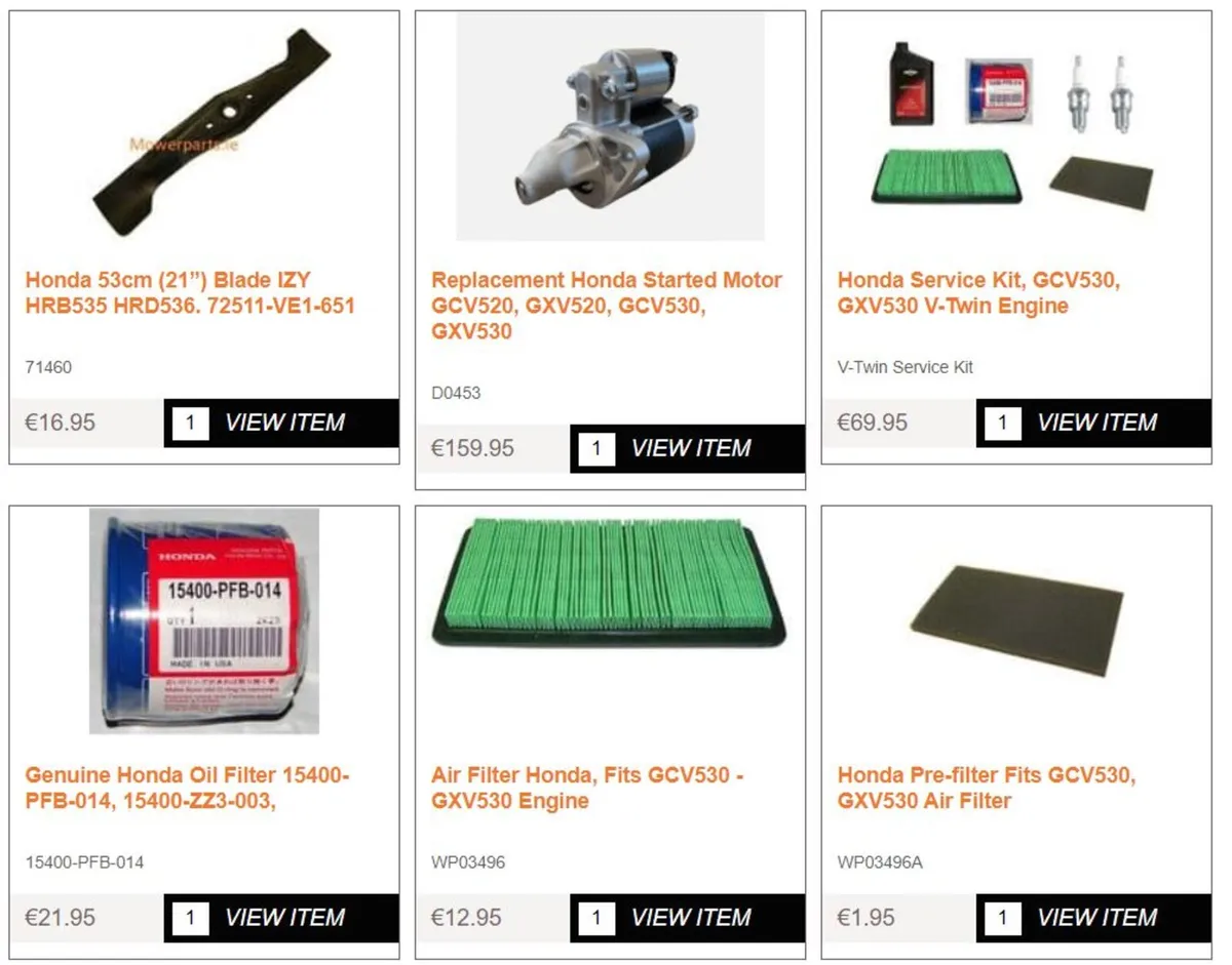 Honda Spare Parts - Image 1