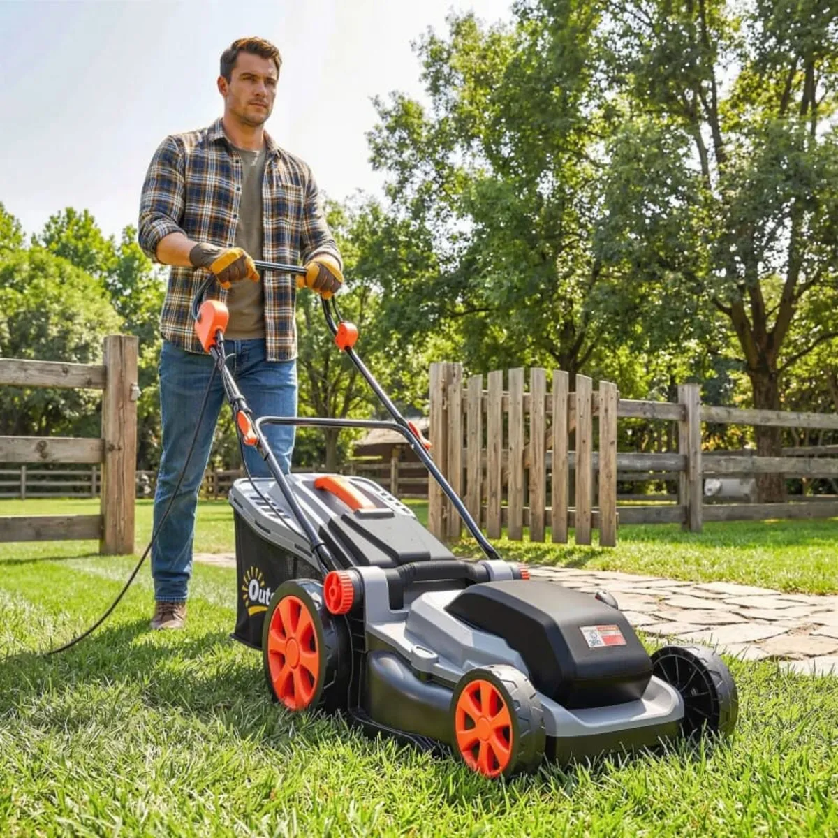 1800W Electric Lawnmower with 40cm Cutting Width, - Image 4