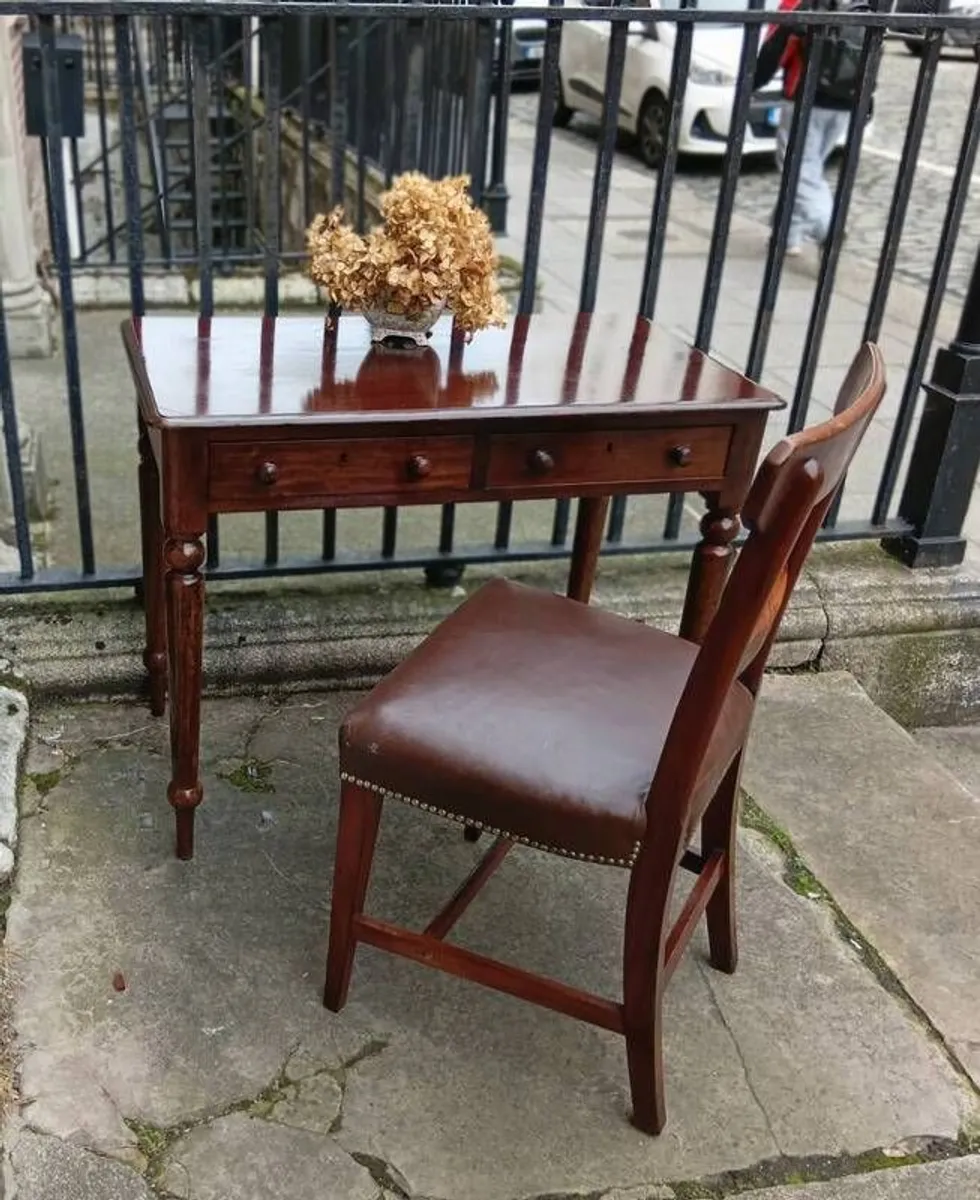 A George 111 style mahogany Writing Table - Image 1