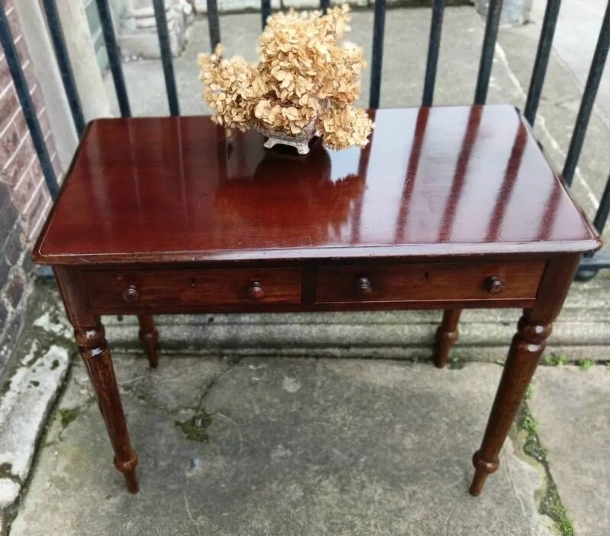 A George 111 style mahogany Writing Table - Image 4